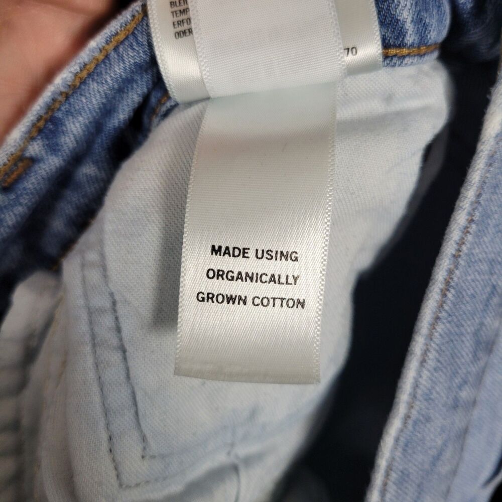 AGOLDE Willow Mid Rise Slim Crop Stretch Denim Blue Jeans Organic Cotton SIZE 30 - Picture 10 of 13
